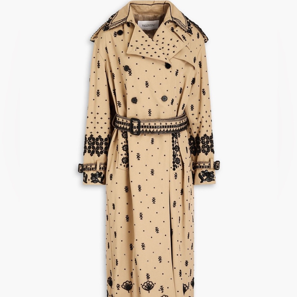 Valentino Embroidered Trench Coat
